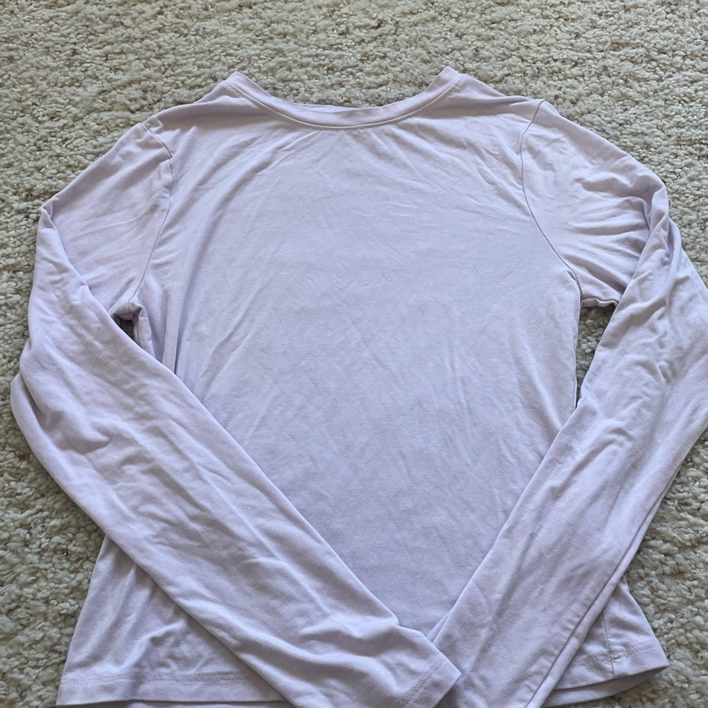 Wild Fable Pink Fitted Long Sleeve T-Shirt